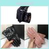 Womens Pu Touch Screen Gloves With Bowknot Design For Winter Commuting And Warmth