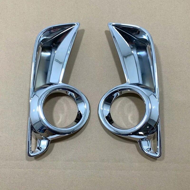 For Toyota Highlander 2018  ABS Chrome Front Reflector Fog Light Lamp Cover Sticker Decoration Trim Accessories 2 Pcs/lot