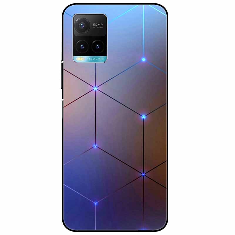 Für vivo Y33s Hülle Y 33s Silikon Weich Bemalt Katze Schwarze Hüllen für Vivo V2109 Y33S Rückseite TPU Hülle für VIVOY33s Cartoon