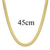 4MM Titanium Staal Platte Slangengraat Ketting Choker Ketting