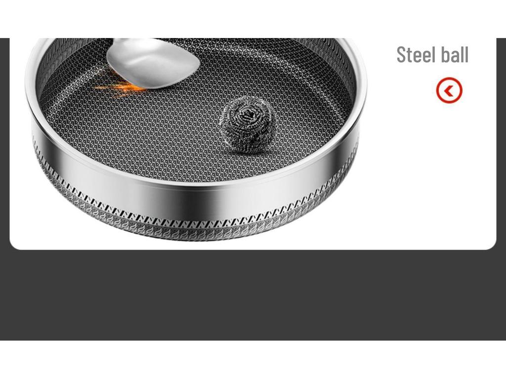 Honeycomb 316 Stainless Steel Non-Stick Frying Pan for Steaks and Pancakes