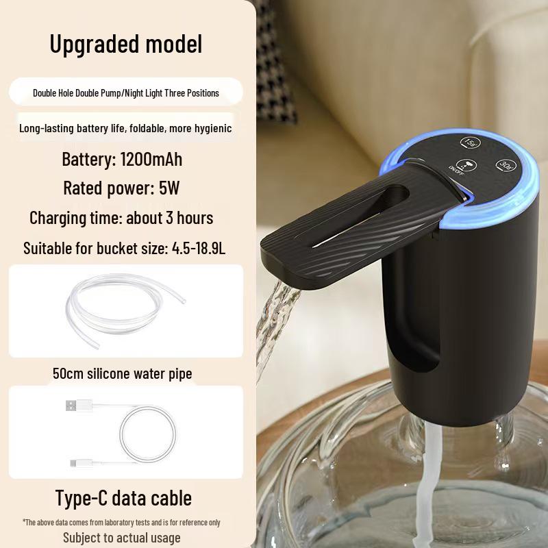 Electric Folding Water Dispenser: Automatic Rechargeable Hand Pump for Bottled Water