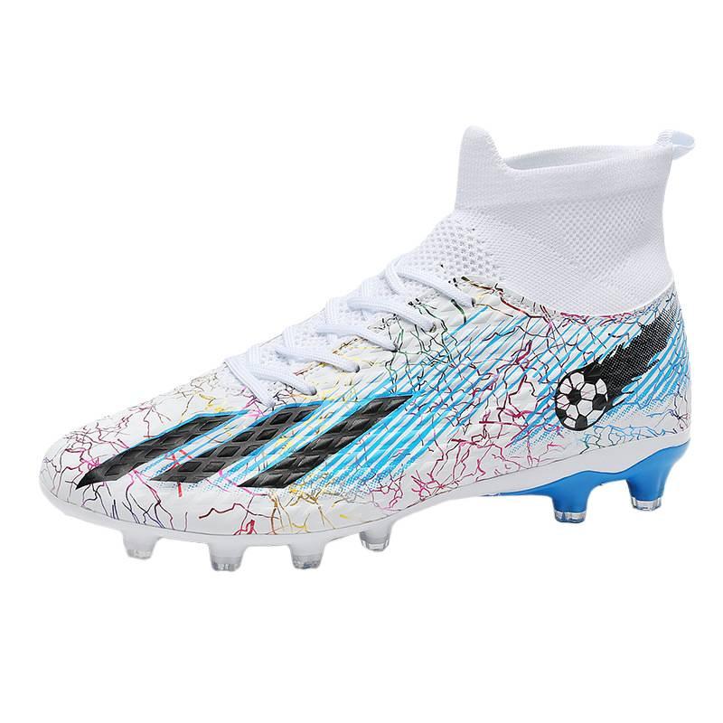 High Top Football Shoes Men's AG Long Nails TF Shredded Nails Children Older Boys Students Into Artificial Turf Training Shoes