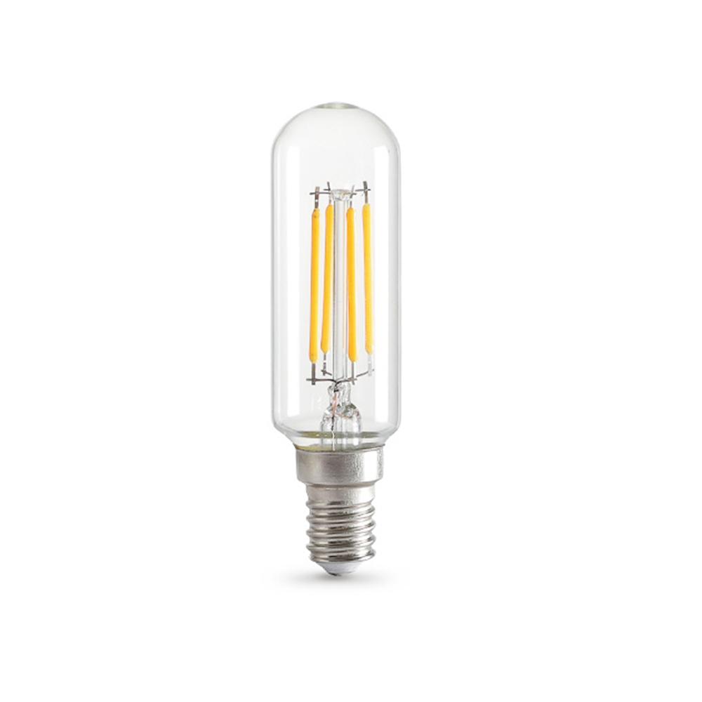 8Pcs T25 LED Filament Bulb E14 4W Warm White 2700K Non-Dimmable Edison Light Bulb Tubular Lamp for Ceiling Fan Chandelier Decor