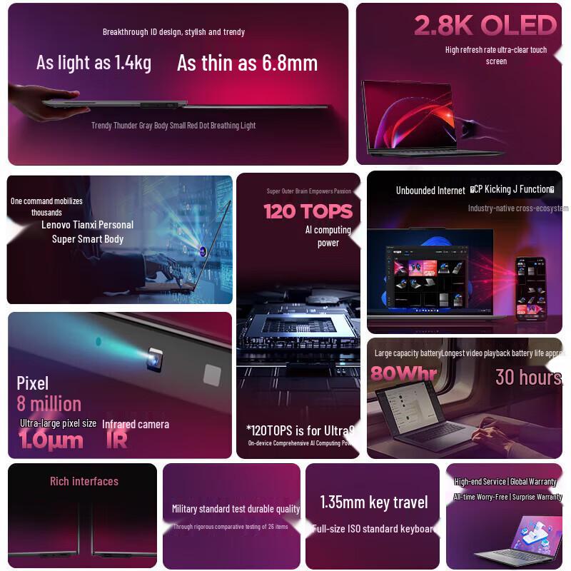 Lenovo ThinkPad X9-15 Aura AI Ultra 9 Laptop (CN version)