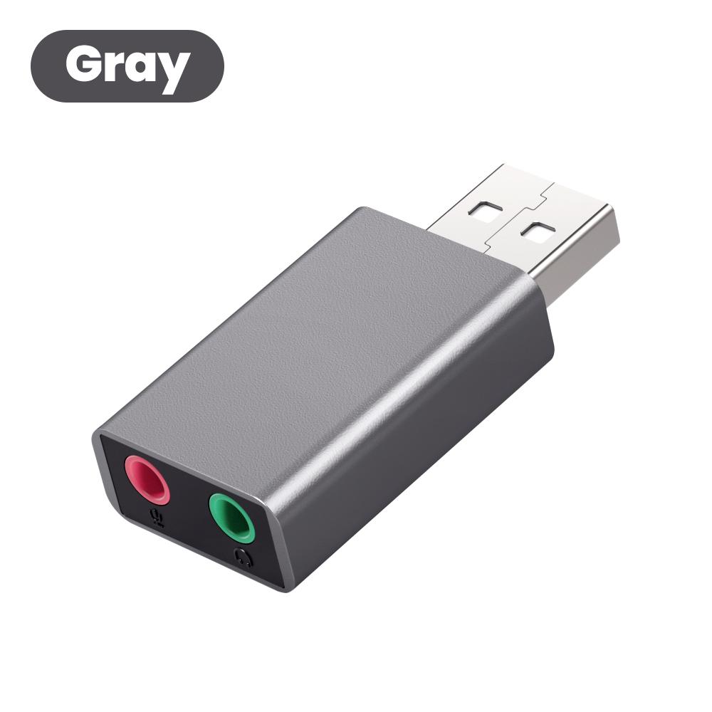

Мини Внешняя USB на 3,5 мм Звуковая карта Микрофонный разъем Разъем для наушников Стерео Гарнитура Звуковая карта Аудиоадаптер Интерфейс для динамика для ПК Ноутбука серый