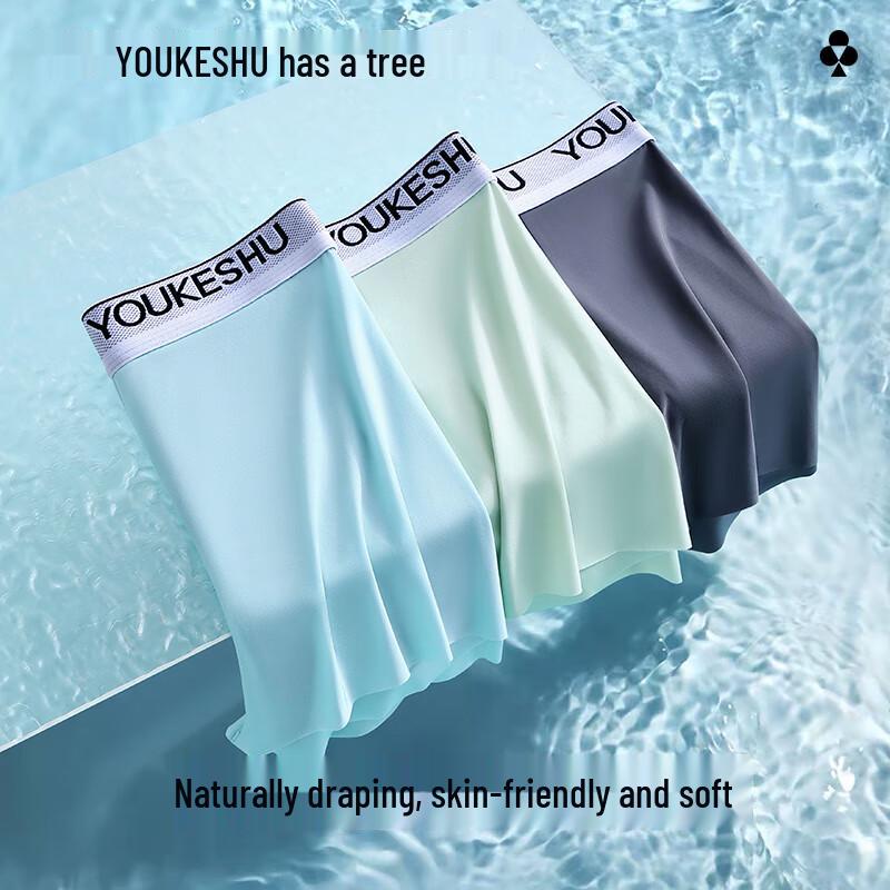 Men's Ice Silk Antibacterial Boxer Briefs