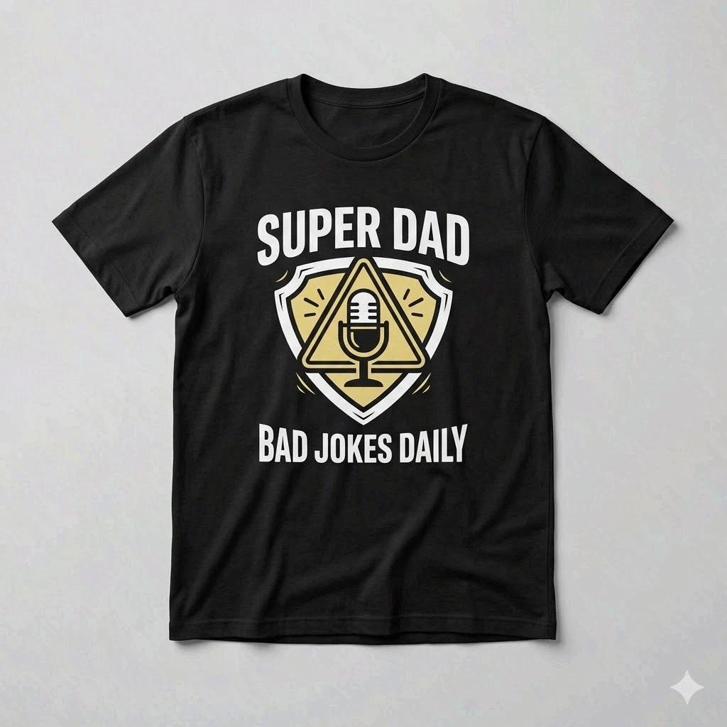Bad Jokes Daily Funny Dad Joke Fathers Day Black T-Shirt S