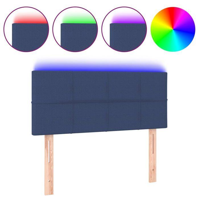 VidaXL LED Headboard Bedroom Furniture Single Bed Accessory Headboard Bed Frame Interior Blue 80x5x78/88 3121592