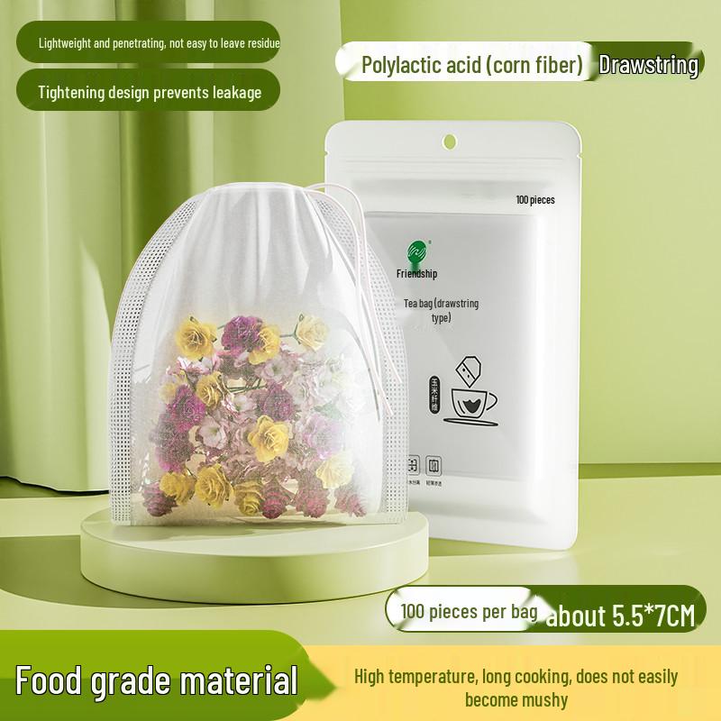 Newcomer Exclusive: 100 Corn Fiber Tea Bags, Food-Grade Disposable Filters