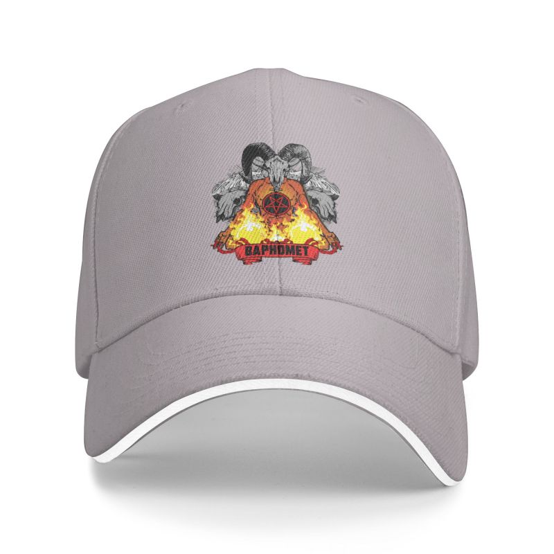 Classic Hail Satan Baphomet In Occult Baseball Cap Women Men Breathable Knights Templar Dad Hat Sun Protection
