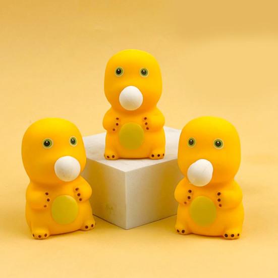 Dinosaur Squeeze Toy Soft Rubber Cute Cartoon Milk Dragon Blowing Balloon Squishes Stress Relief Pinch