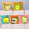 Cartoon HAPPY FATHER HAPPY SONs Pillow Case Home Decor Throw For Sofa Bed Car Room Decor Gift Idea