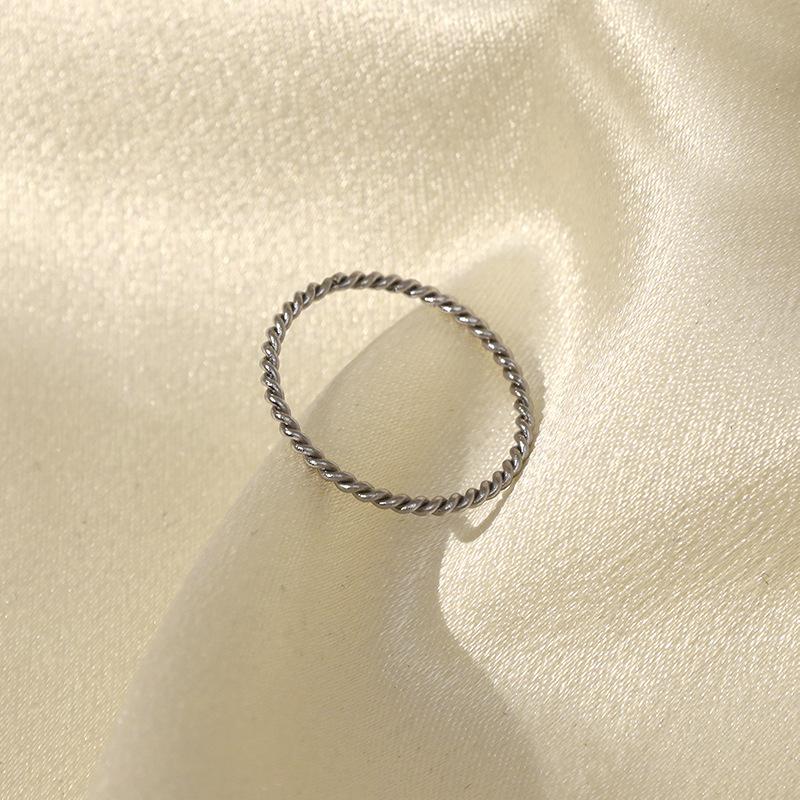 Plain Ring Twist Ring 316 Material Non-Fading Ring Fashion Trend Tail Ring Jewelry