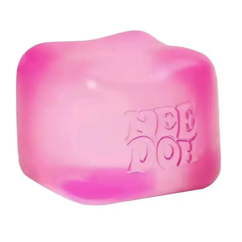 Schylling Nee Doh Gummy Bear Cube Squish Toy Soft Jelly Squeeze Fidget Toy Sensory Stress Relief Toy for Kids Adults