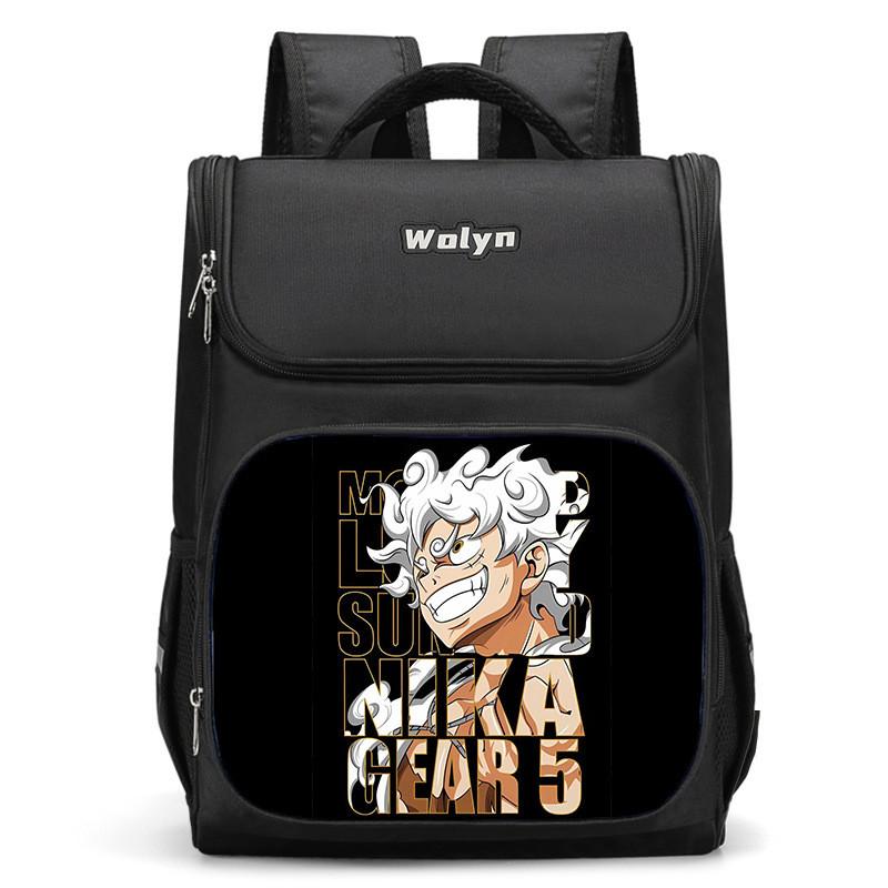 Spacious Luffy Zoro Backpack For Elementary Boys And Girls With Double Layer Oxford Fabric