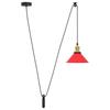 VidaXL Lampe suspendue réglable hauteur E27 rouge brillant Ø22cm métal, éclairage suspendu, éclairage suspendu de cuisine, 4103449