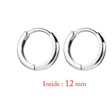 925 Sterling Silver Big Circle Stud Earrings for Women New Fashion Exaggerated Party Jewelry Gifts Prevent Allergy