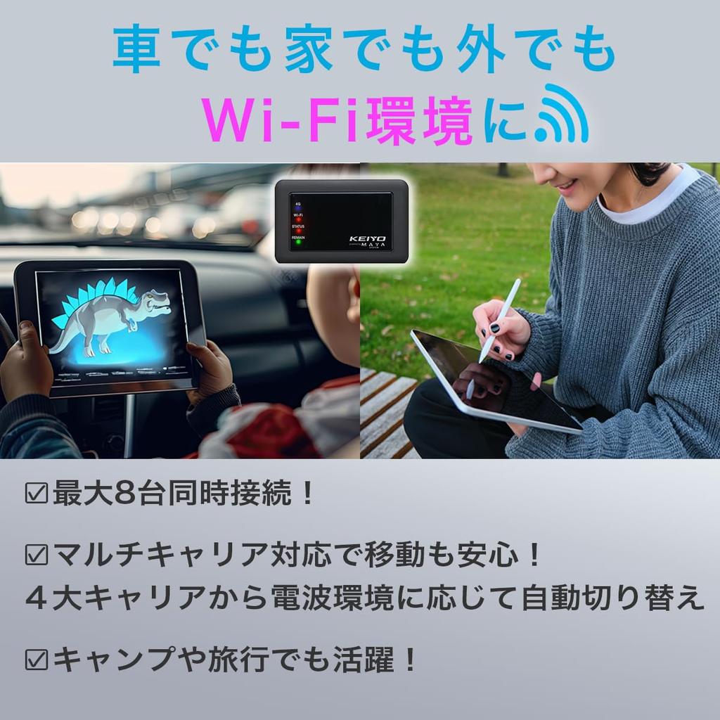 KEIYO compatible router First time comes with 120 uses USB Car no contract rechargeable switching period 365 [Official] in-vehicle Wi-Fi [Quick Wi-Fi]