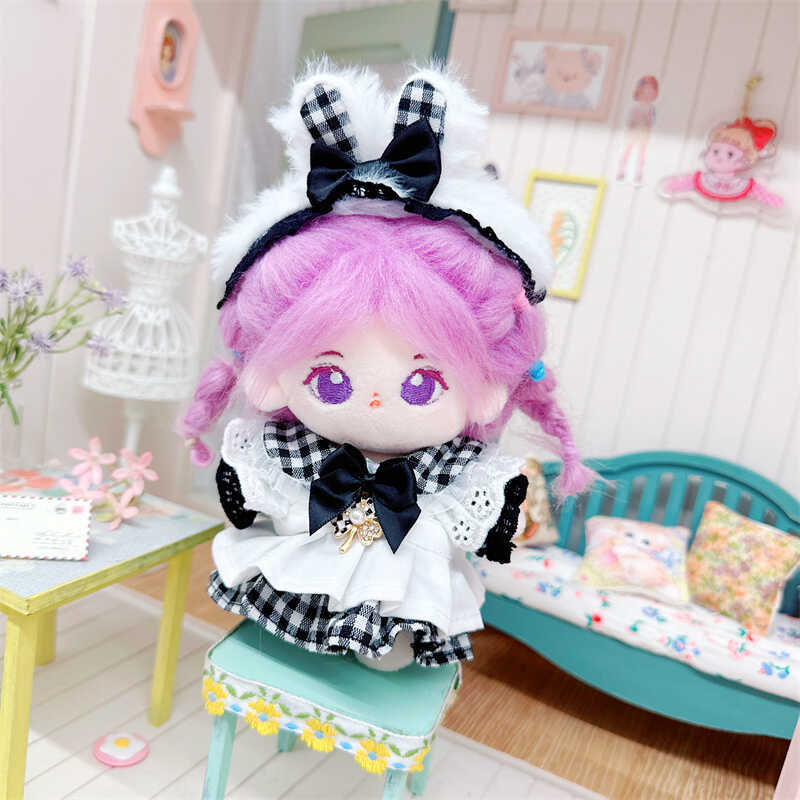 Poupée en Coton Idol Nue Mignonne 10cm Belle Robe Tenue Accessoires Poupée Peluche Sans Attribut Cadeau d'Anniversaire pour Filles Enfants