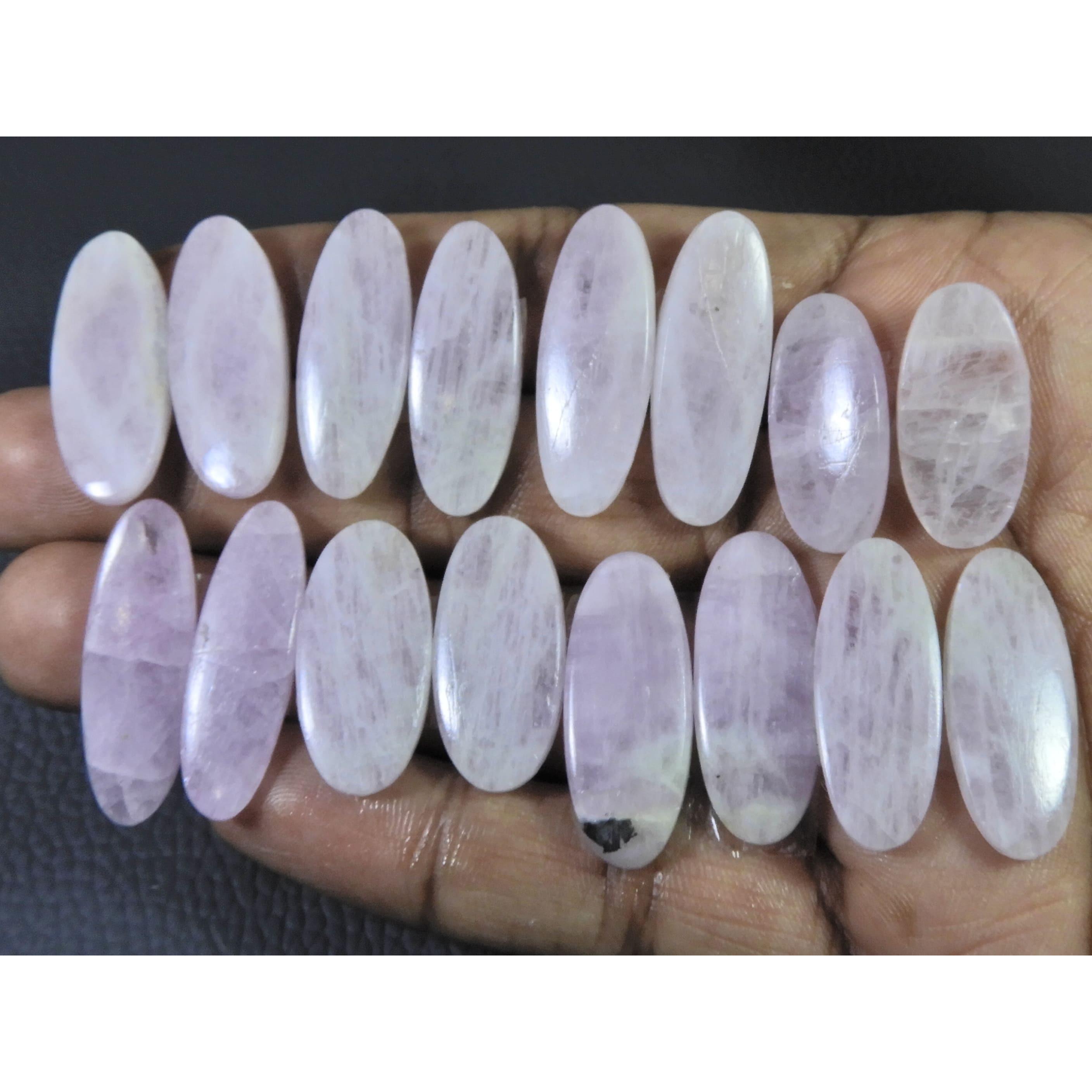 

208 Карат. Натуральный розовый кунцит, парный набор, овальный кабошон, драгоценный камень, лот из 8 пар C-388