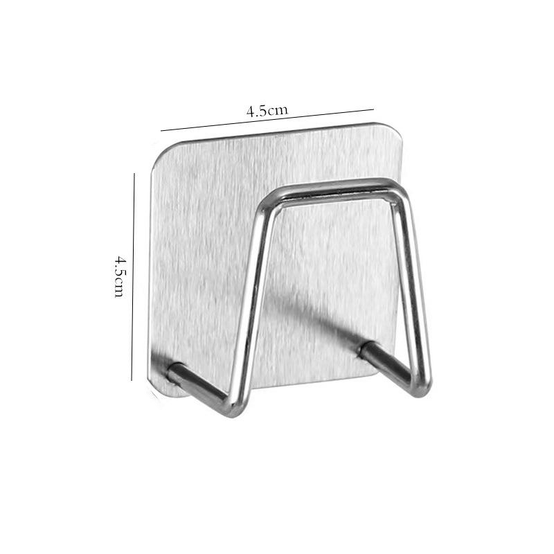 Stainless Steel Kitchen Sink Rack for Sponge, Dishcloth, and Steel Wool - No-Punch Drain Shelf