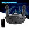 Speaker Home KTV Karaoke   Speaker with Two Microphone (Black)