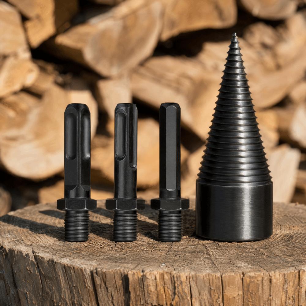 4 piezas Broca Cono Divisor de Troncos Hexagonal Taladro de Alta Resistencia Perforación de Alta Resistencia