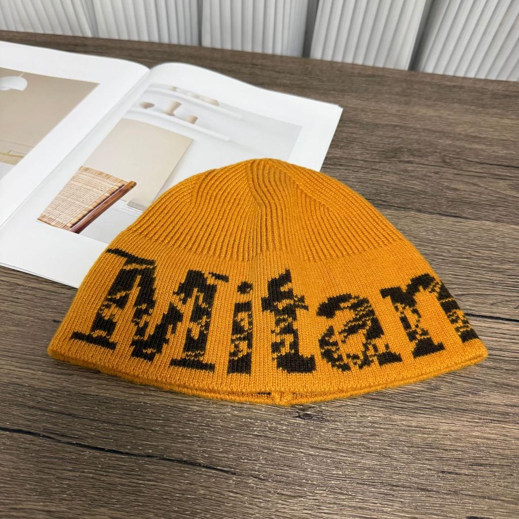 New alphabet wool hat women's autumn and winter versatile ear protection warm and cold-proof knitted pullover cold hat