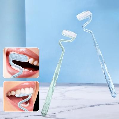 Oral Care Interdental Brush Soft Vertical Toothbrush New Tongue Cleaning Brush  Adults