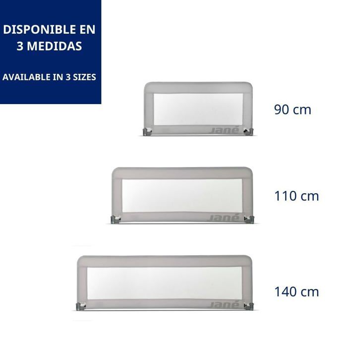 Jané - 050326c01 - jane barriere de lit rabattable avec sac de transport, design extra haut, longueur 110 cm, polyester