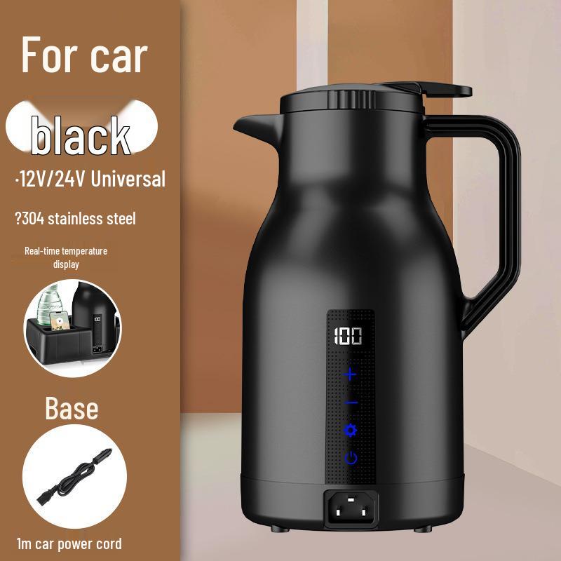 Universal Smart Car Electric Kettle - Large Capacity, Quick Boil, Insulated Cup