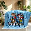 Custom Name Personalized PAW Patrol Print Blanket, Home Decor, Bedroom, Sofa, Camping, Couch, Gifts for Birthday Christmas