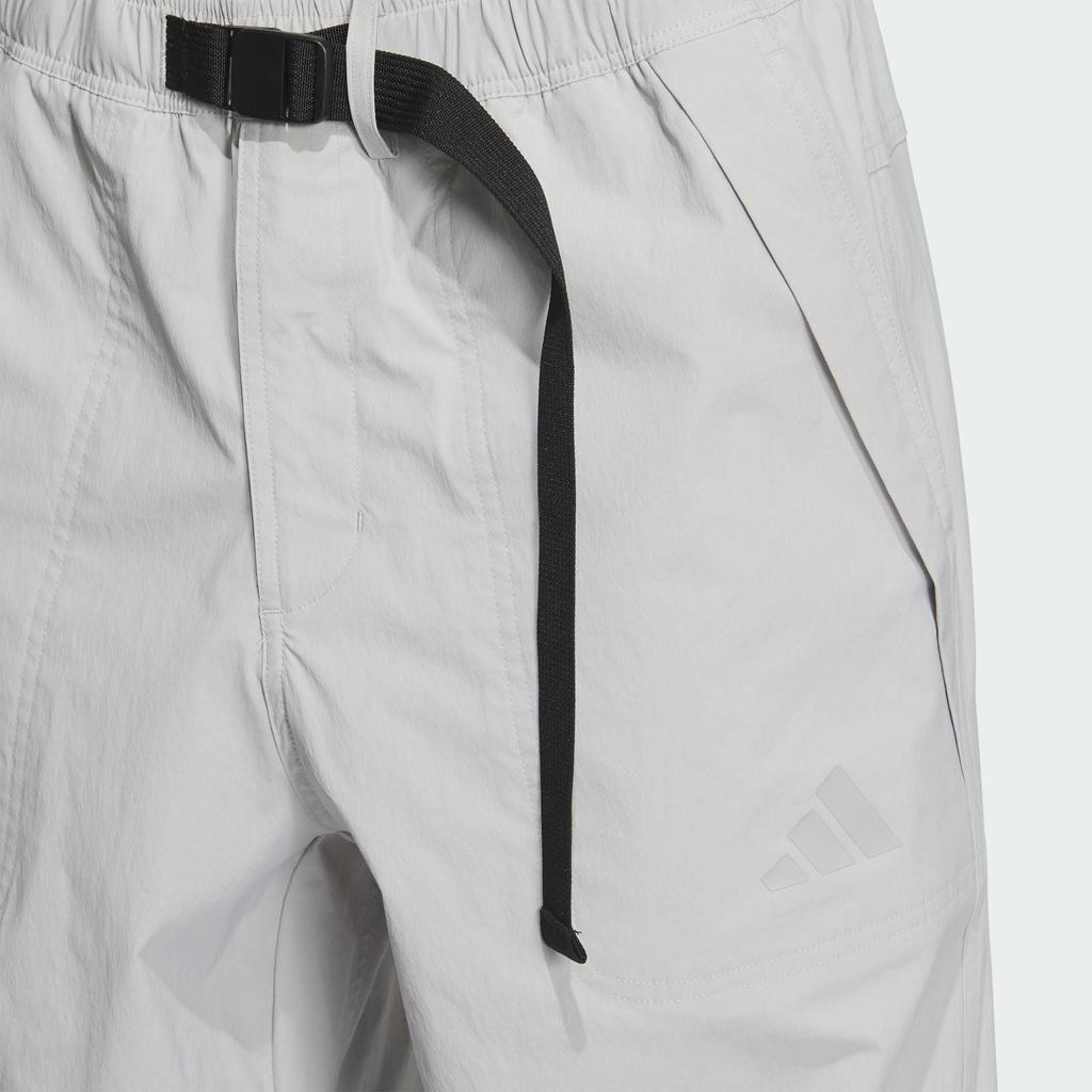 Adidas Verbiage Elastic Waist Solid Color Straight Casual Pants Men Bottoms Light-Grey JN9459