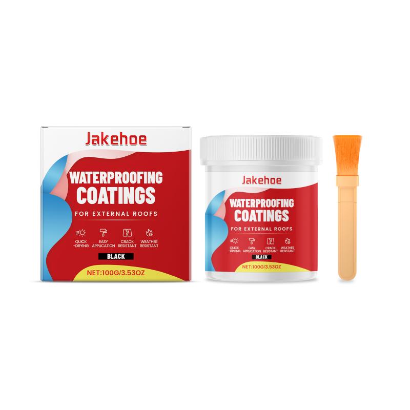 

New Jakehoe Cement Waterproofing Coating: For repairing and preventing leaks in concrete, wood, and metal cracks Black
