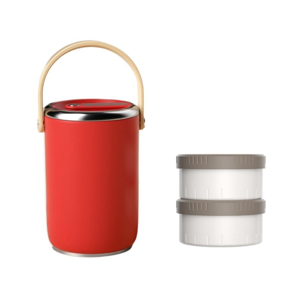 Large Capacity Insulated Food Bucket Multi-layer Thermal Lunch Box Vacuum Insulated Food Jar  Soup