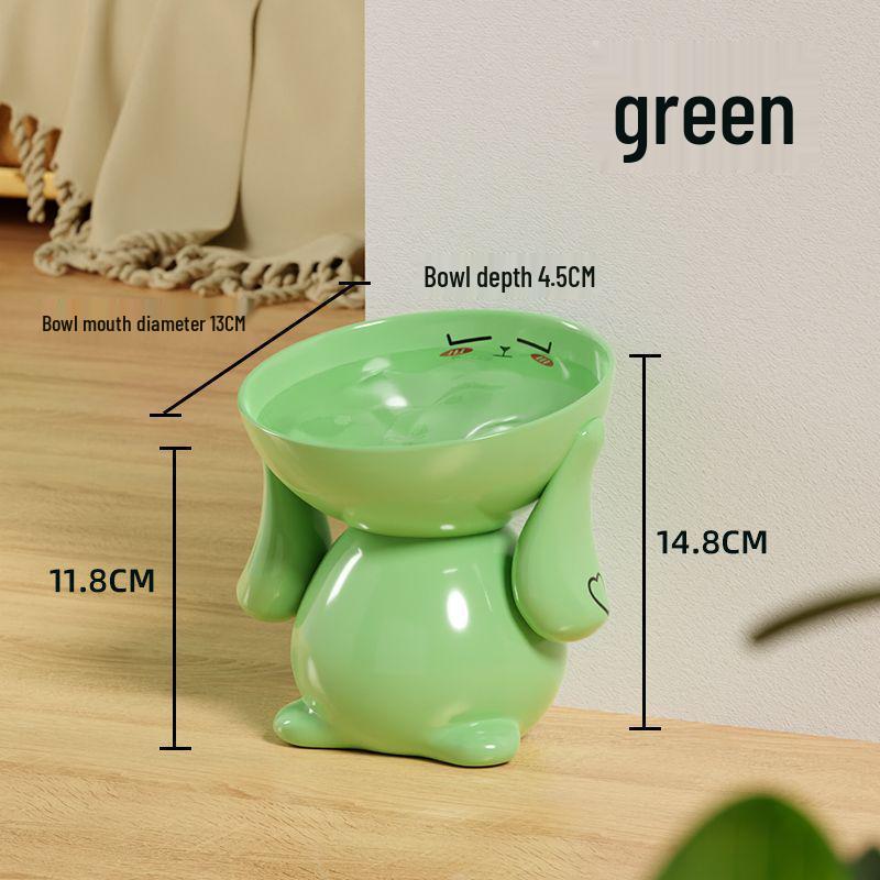 

Elevated Anti-Spill Ceramic Cat & Dog Bowl for Cervical Spine Protection Underglaze Color Craft - Safe to Use