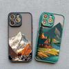Fog Mountains Landscape Phone Case for iPhone 16 15 14 12 13 Mini 11 Pro Max X XS XR SE2 7 8 Plus Shockproof Back Cover Fundas