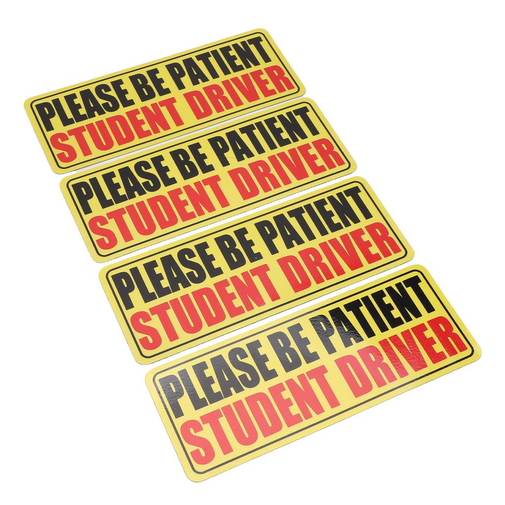 4 STÜCKE Neue Fahrer Aufkleber Sicherheitswarnung Magnetisches Fahranfänger Schild Reflektierender Anfänger Fahrer Aufkleber