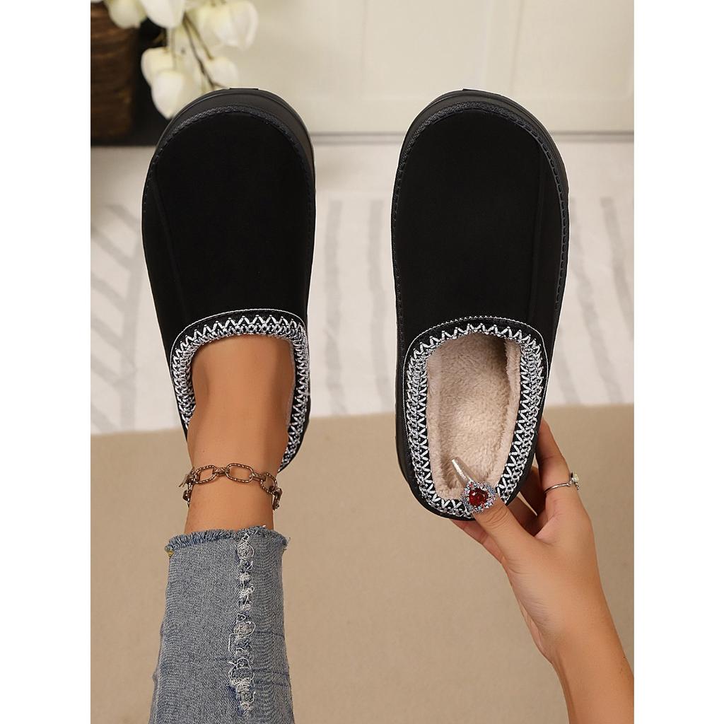 Cotton Slippers for Couples Indoor, Home Plush Winter Home Anti Slip Women's Warm Men's Slippers Autumn and Winter
