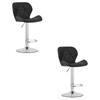 West Stool - Black Eco-Leather / Chrome Base X 2