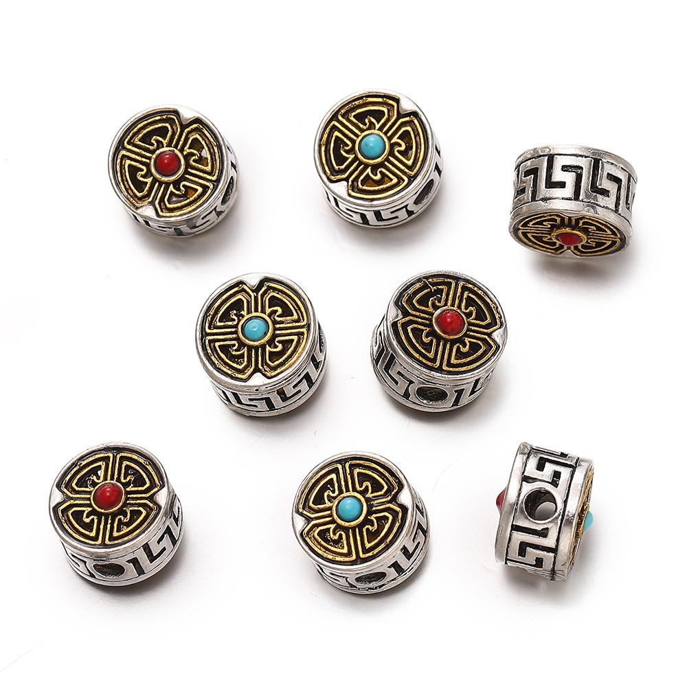 5pcs/lot Alloy Spacer Beads Metal Color Irregular Bead for DIY Jewelry Bracelet Necklace Making Findings Supplies Accessories