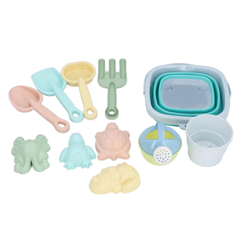 Beach Toys Set Collapsible Sand Bucket and Shovels Set Interactive Kids Sand Toys for Beach Party   Activities