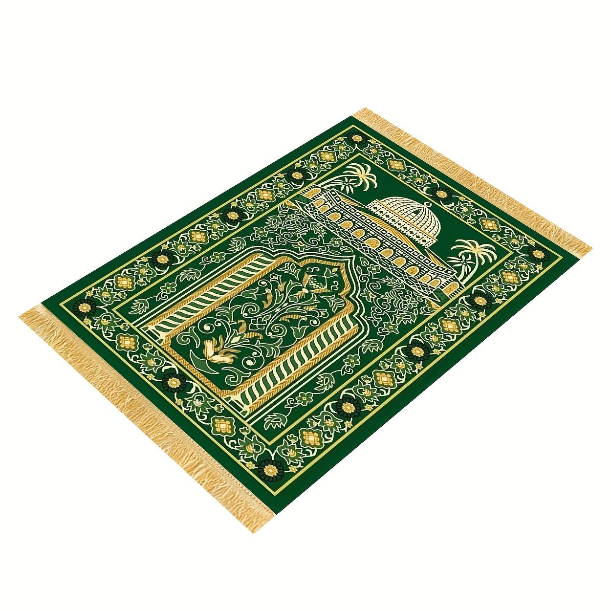 

VIKAMA Multi-Style Islamic Prayer Rug Polyester Portable Muslim Salah Mat Ramadan Gift Floral Arch Home Decor Prayer Carpet 50x100cm