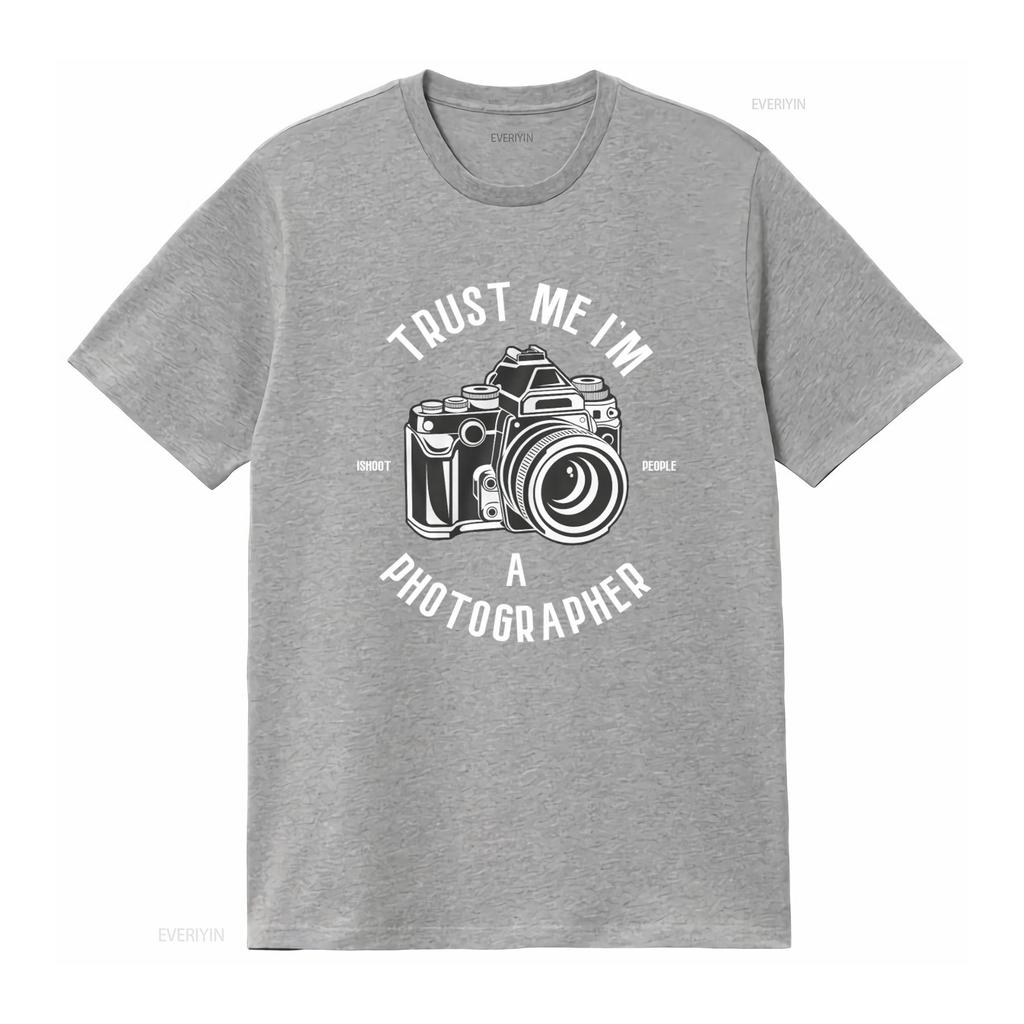 Trust Me Im A Photographer T Shirt I Shoot People Design for Photography Lovers Vintage Washed Stretched Versatile Breathable