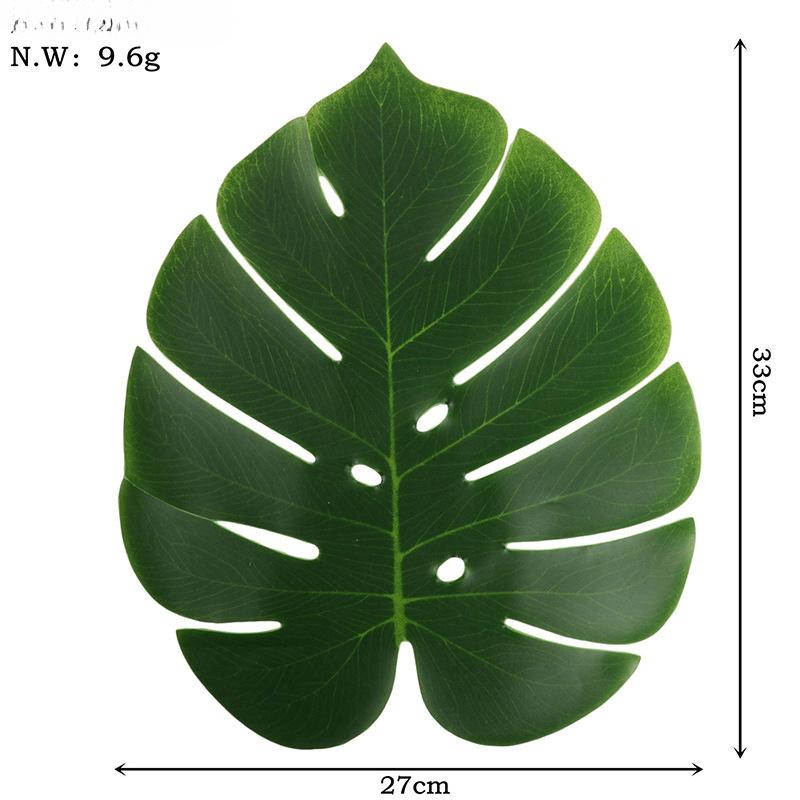 24PCS Simulation Turtle Back Leaves Outdoor Plant Wall Party Decoration Props Fake Green Plant Living Room Decoration