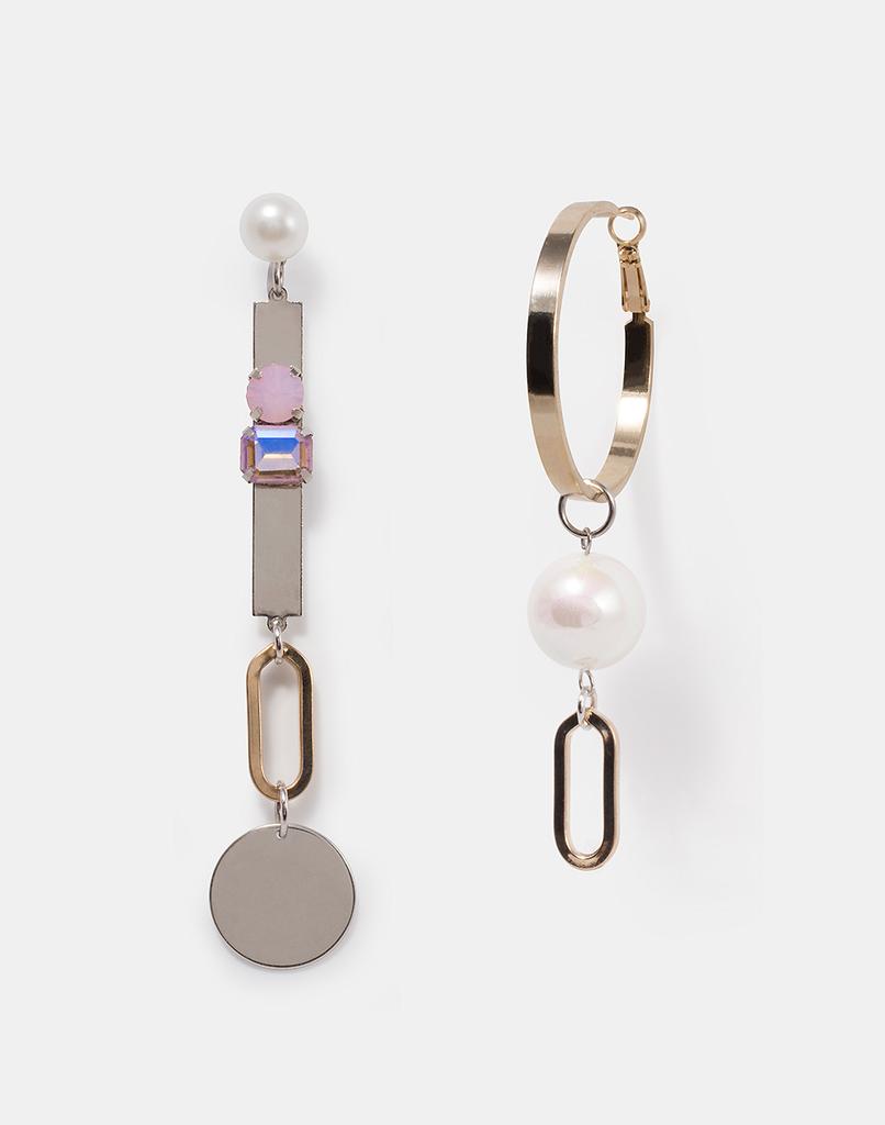 803Studio Asymmetrical Ring Drop Earrings