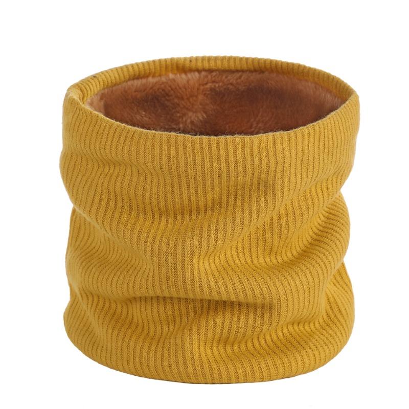New winter warm scarf outdoor sports outer neck cover couple solid color velvet cover