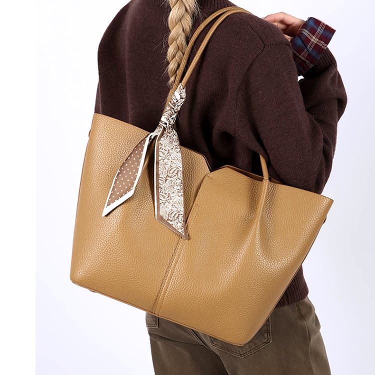 Lychee pattern silk scarf decorative tote bag women's shoulder bag