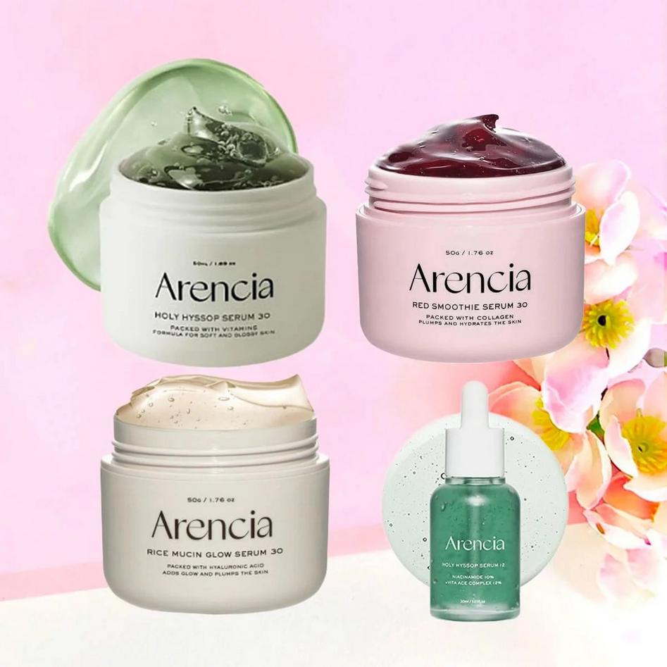 Arencia Rice Mucin Glow Serum 30 / Red Smoothie Serum 30 / Holy Hyssop Serum 30 50g / Moisturizing, Korean Cosmetics, Kbeauty